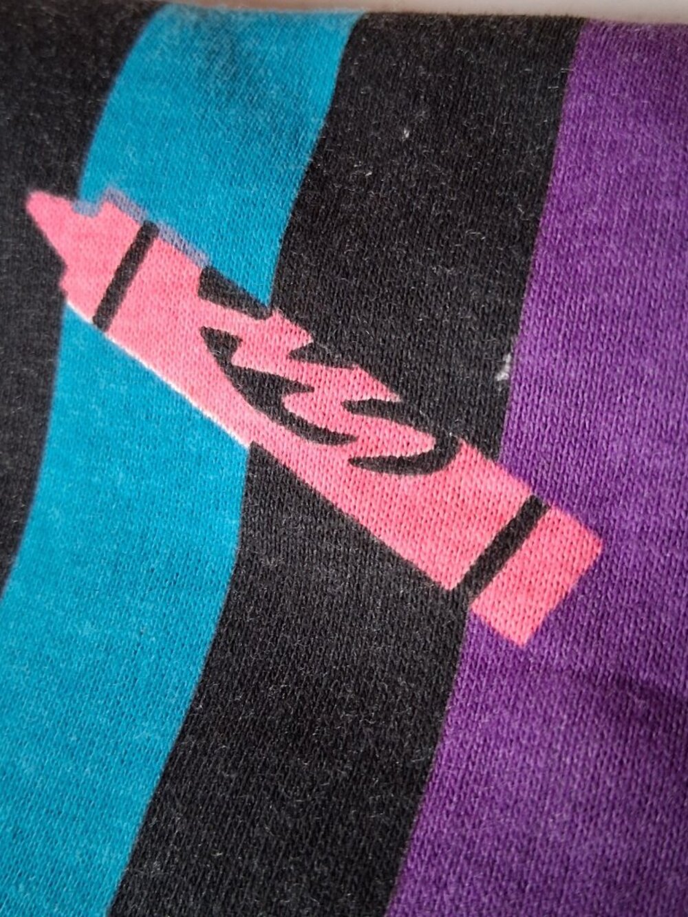 Vintage 90s Crayon Stripe Sewing Fabric Material Knit Stutz Horowitz Sew 55x61" - Picture 12 of 16